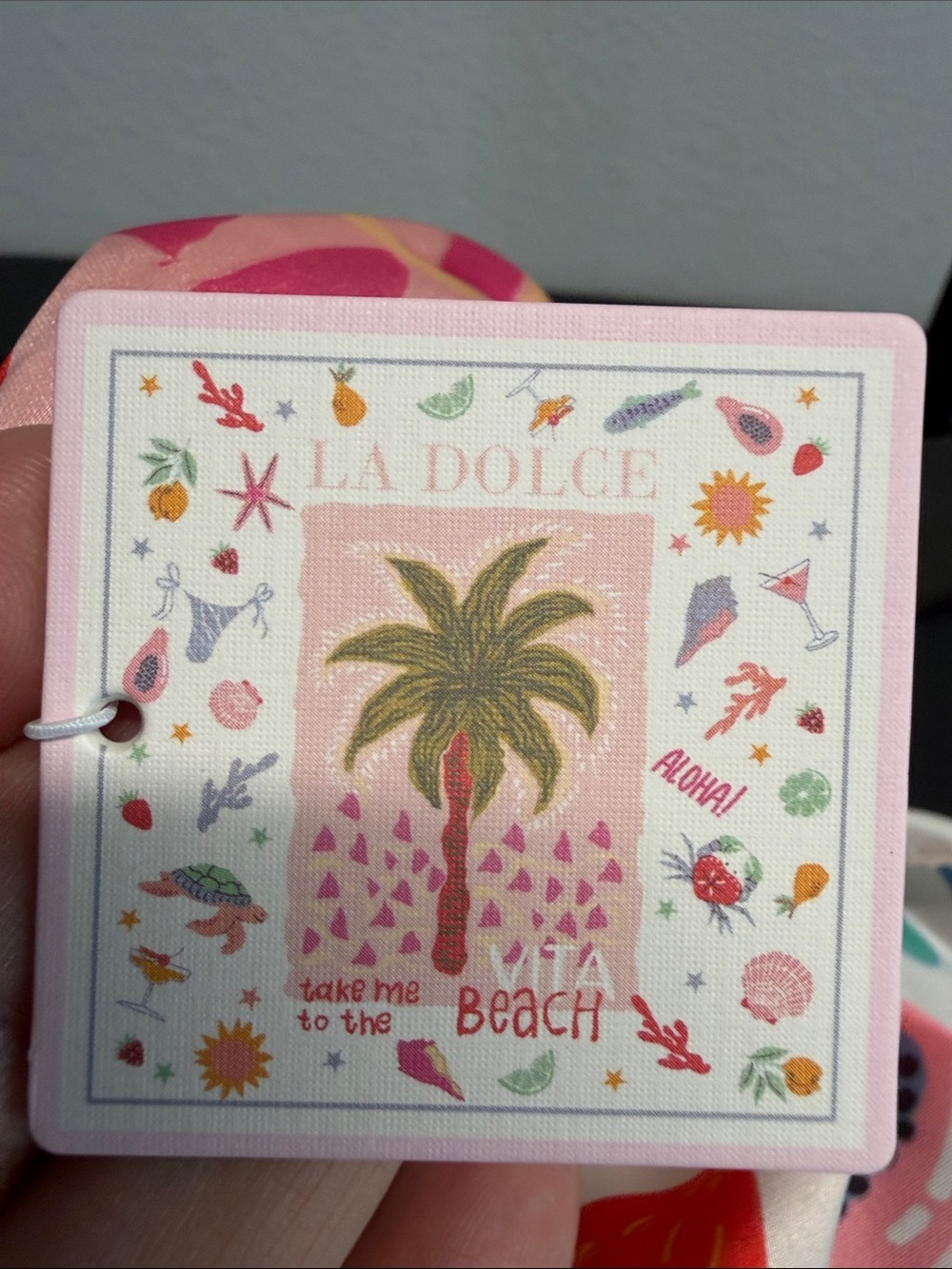Piper K | La Dolce “Take Me To The Beach” Palm Tree Cocktail Summer Fun Scarf🌴☀️ - Picture 3 of 5